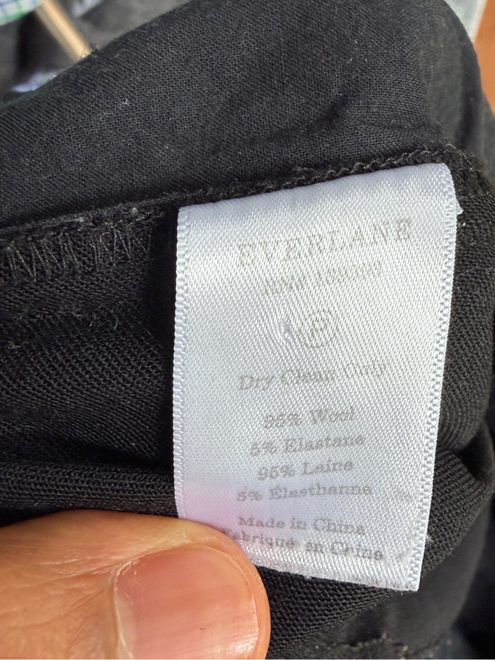 Everlane Women's Wool Blend Black Dress Pants - Slim Tailored Style Size 2 - Picture 4 of 7
